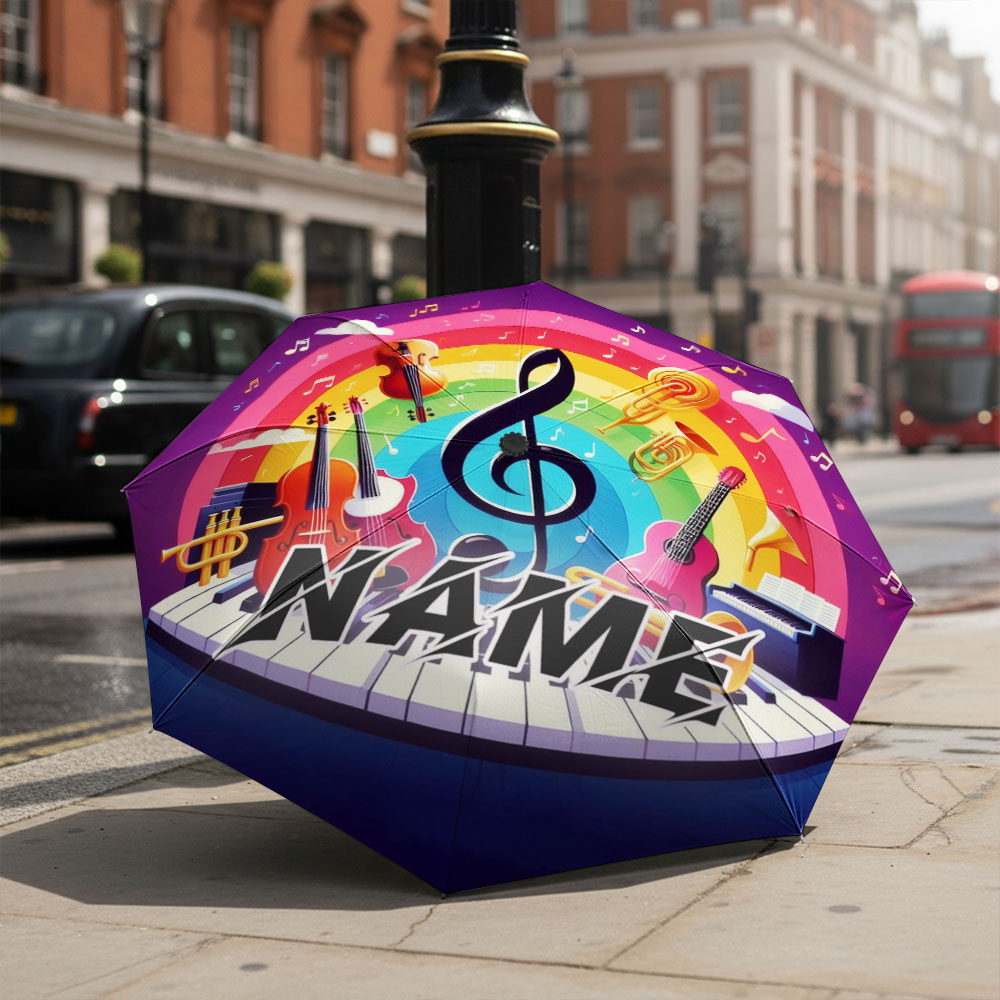Musical Instrument And Names - Paraplu met eigen naam, paraplu met