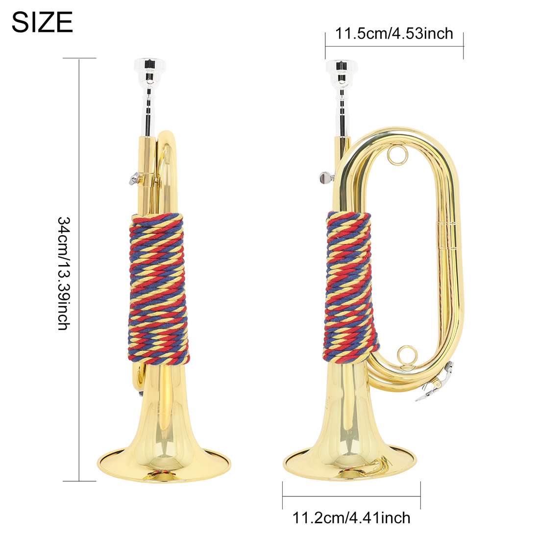 Bb Mini Bugle Trompet Messing  - Musical Instrument Bugle recensie en prijs