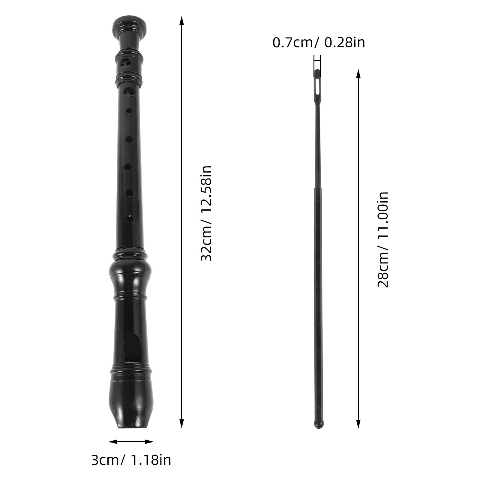 8-gats, zwarte, transparante s - Soprano Recorder Plastic recensie en prijs